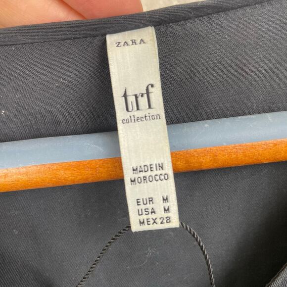 Y2K Zara Womens Top Sz M Boho Ruffle Whimsigoth Oversized Asymmetrical Witchy - Picture 2 of 7